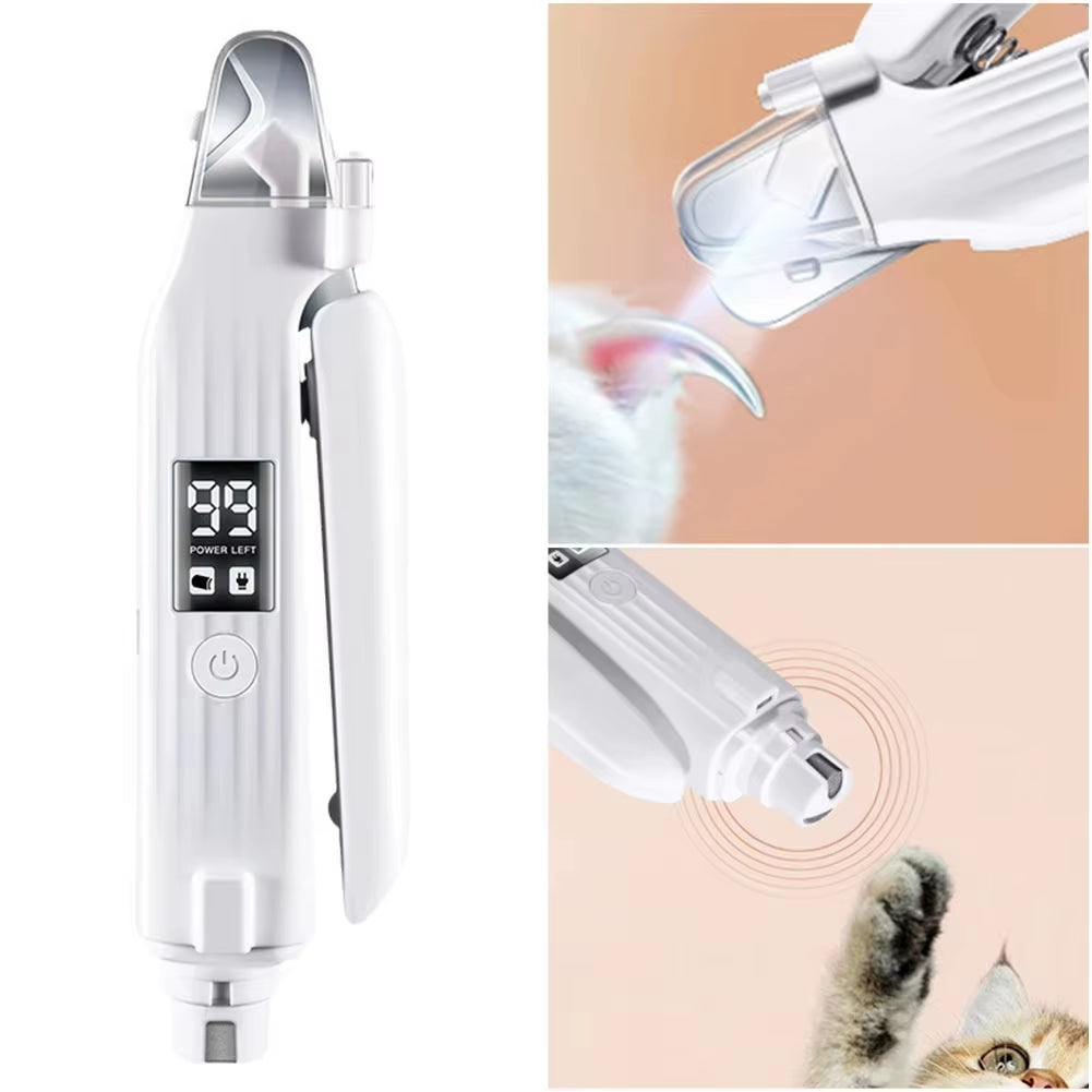 Beauhound Pet Nail Grinder with built-in LED light