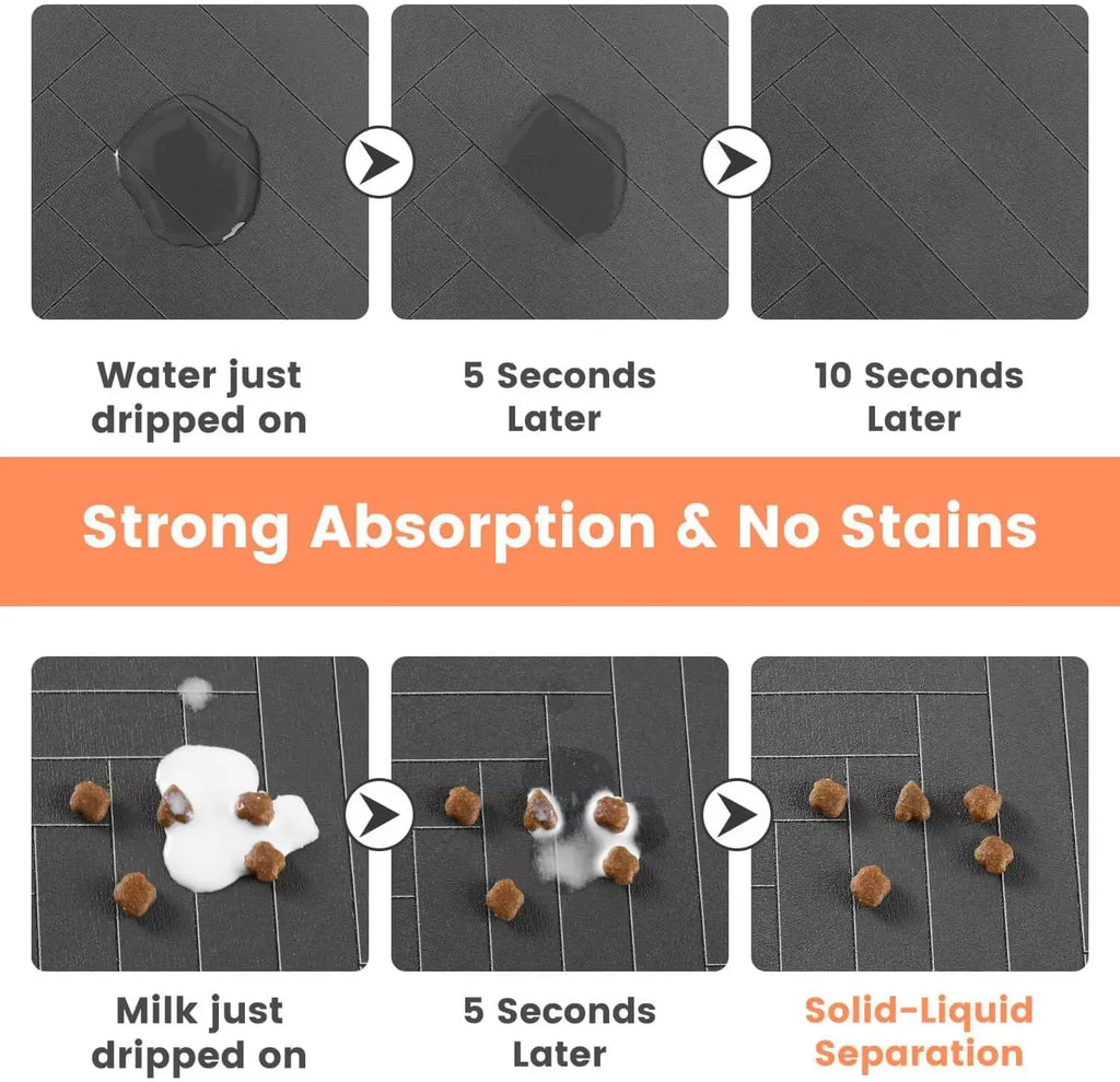 Beauhound Absorbent Feeding Mat non-slip rubber backing