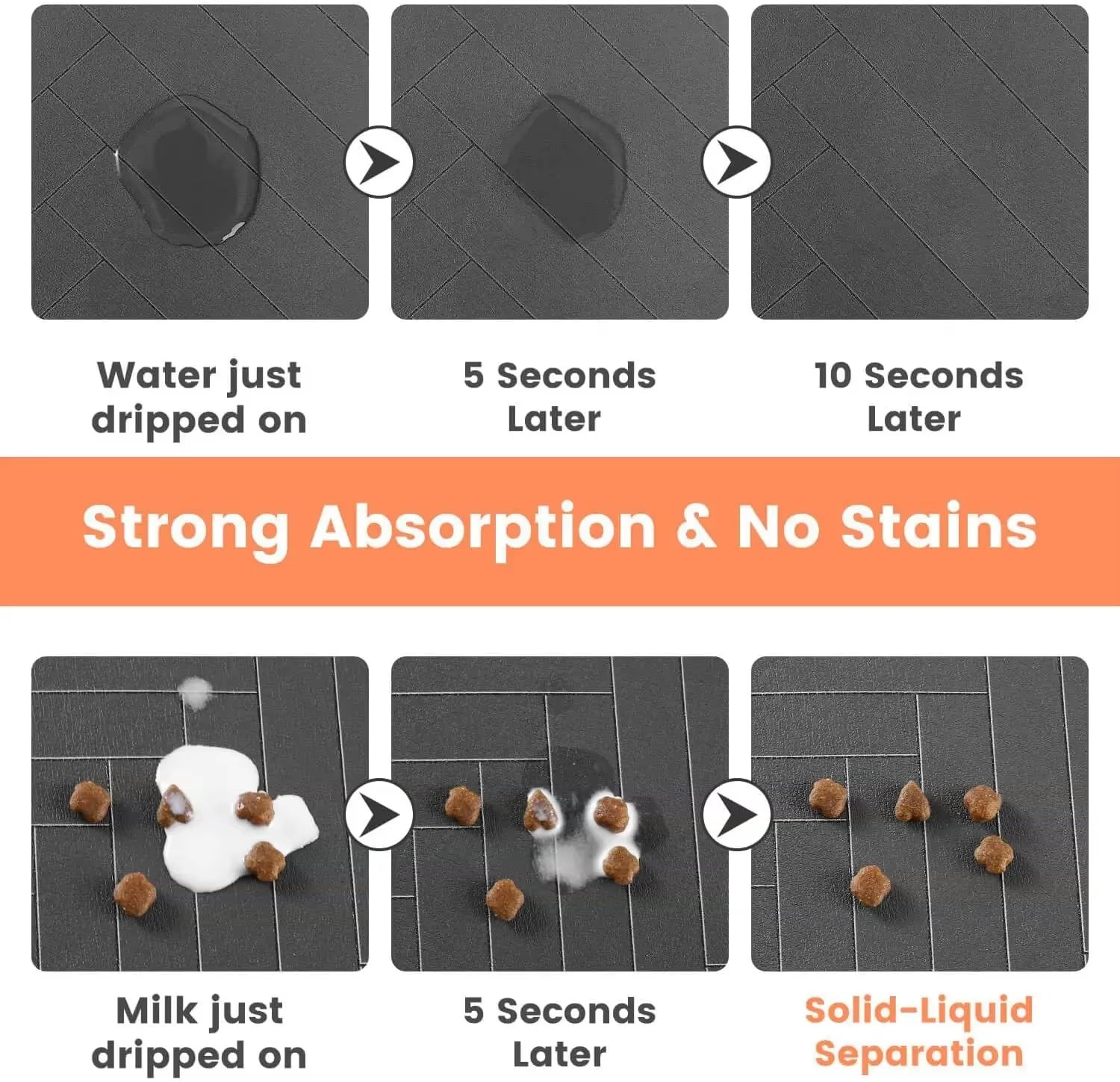 Beauhound Absorbent Feeding Mat non-slip rubber backing