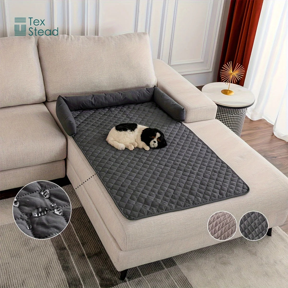 Beauhound Orthopedic Sofa Bed with raised bolster cushions