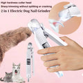 Beauhound 2-in-1 Pet Nail Grinder with LED light for quiet, safe nail care