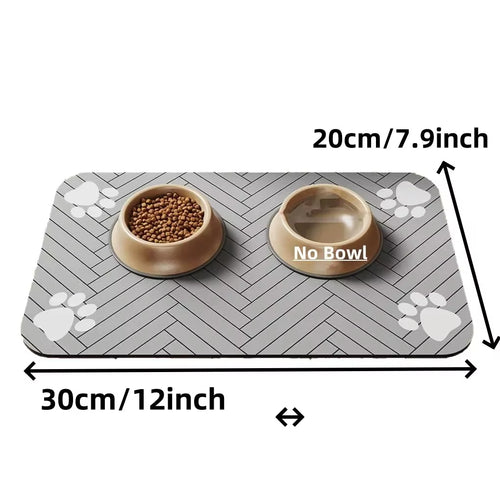 Beauhound Absorbent Feeding Mat — non-slip, quick-dry placemat for dog bowls